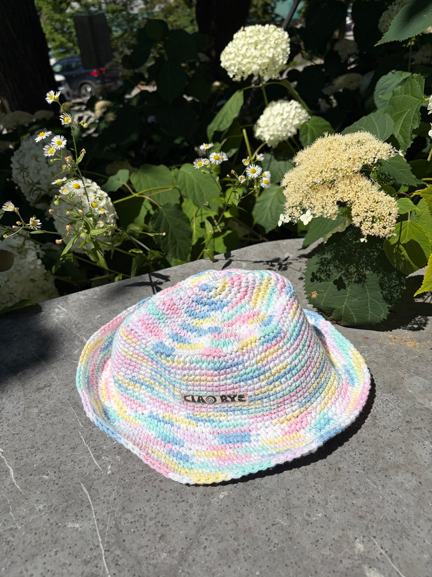 ciao bye knit hat