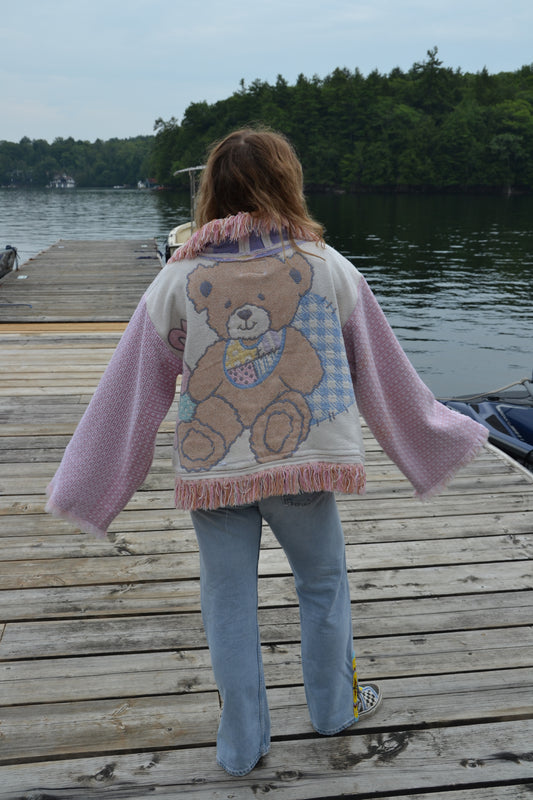 reworked blanket jacket