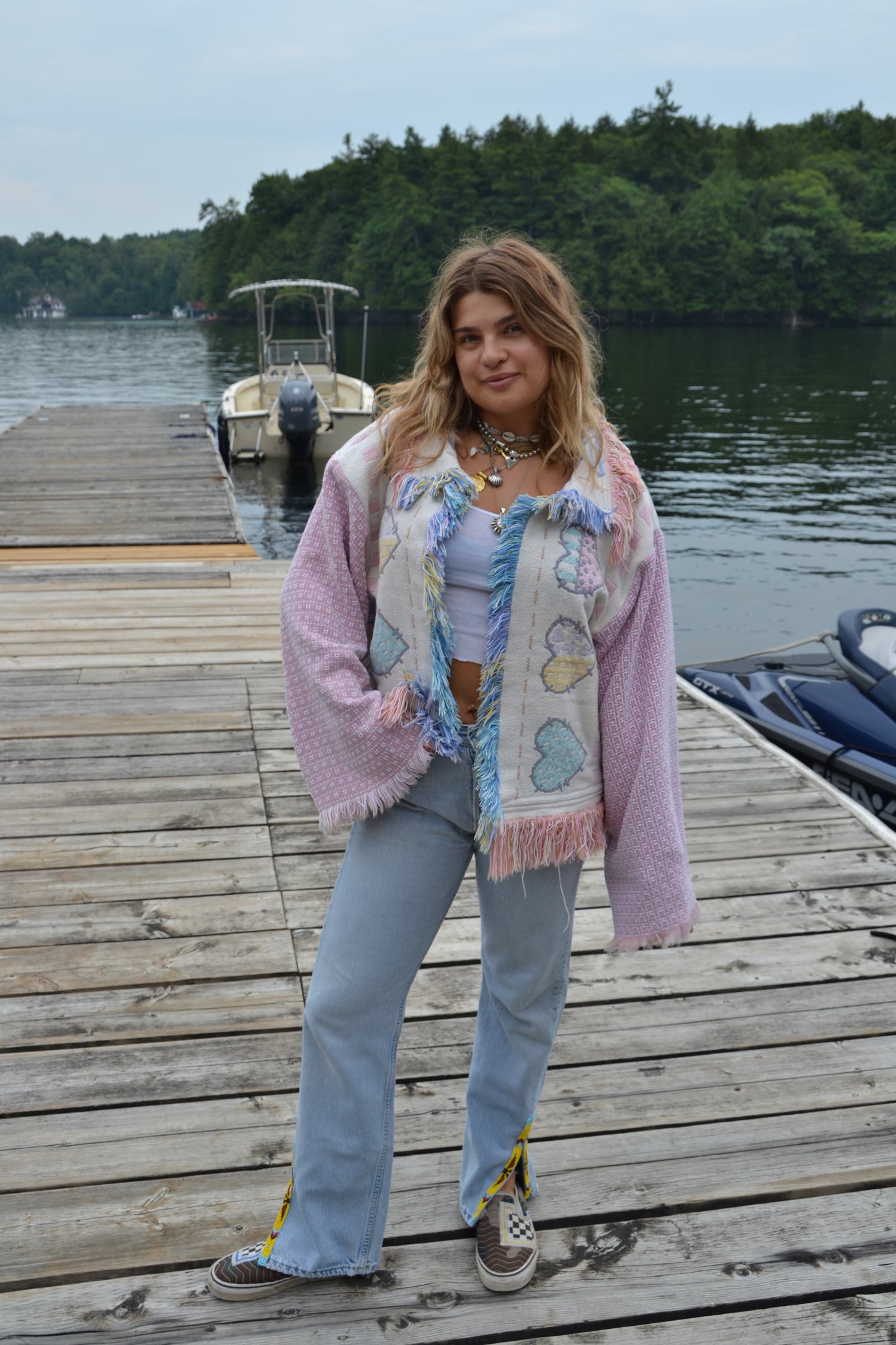 reworked blanket jacket