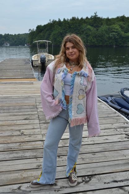 reworked blanket jacket