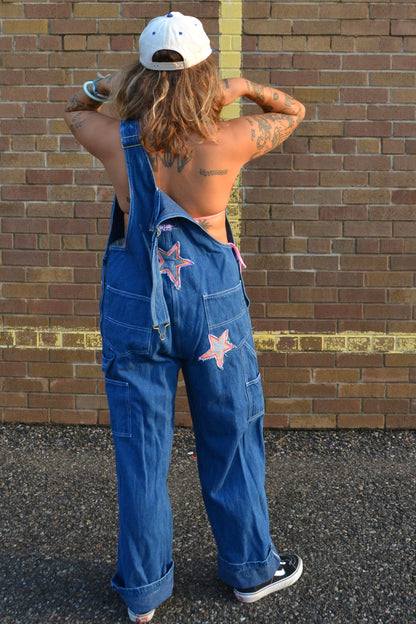 star patch overalls