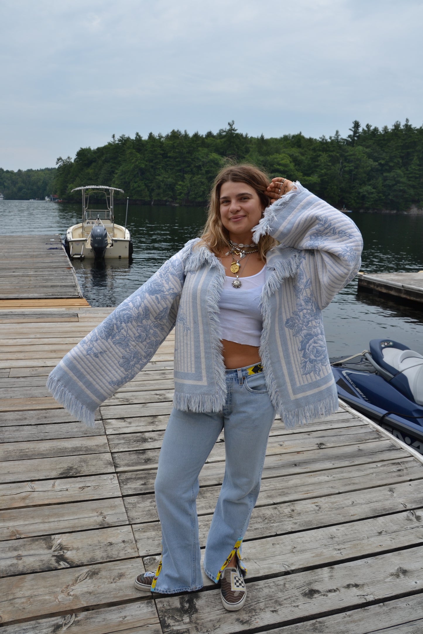 reworked blanket jacket