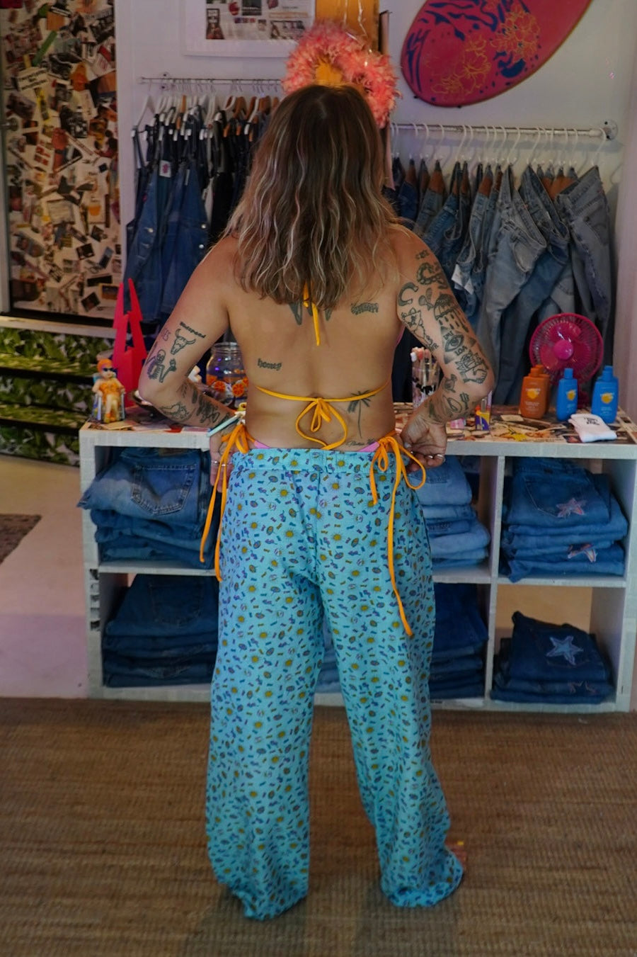 bed sheet pants