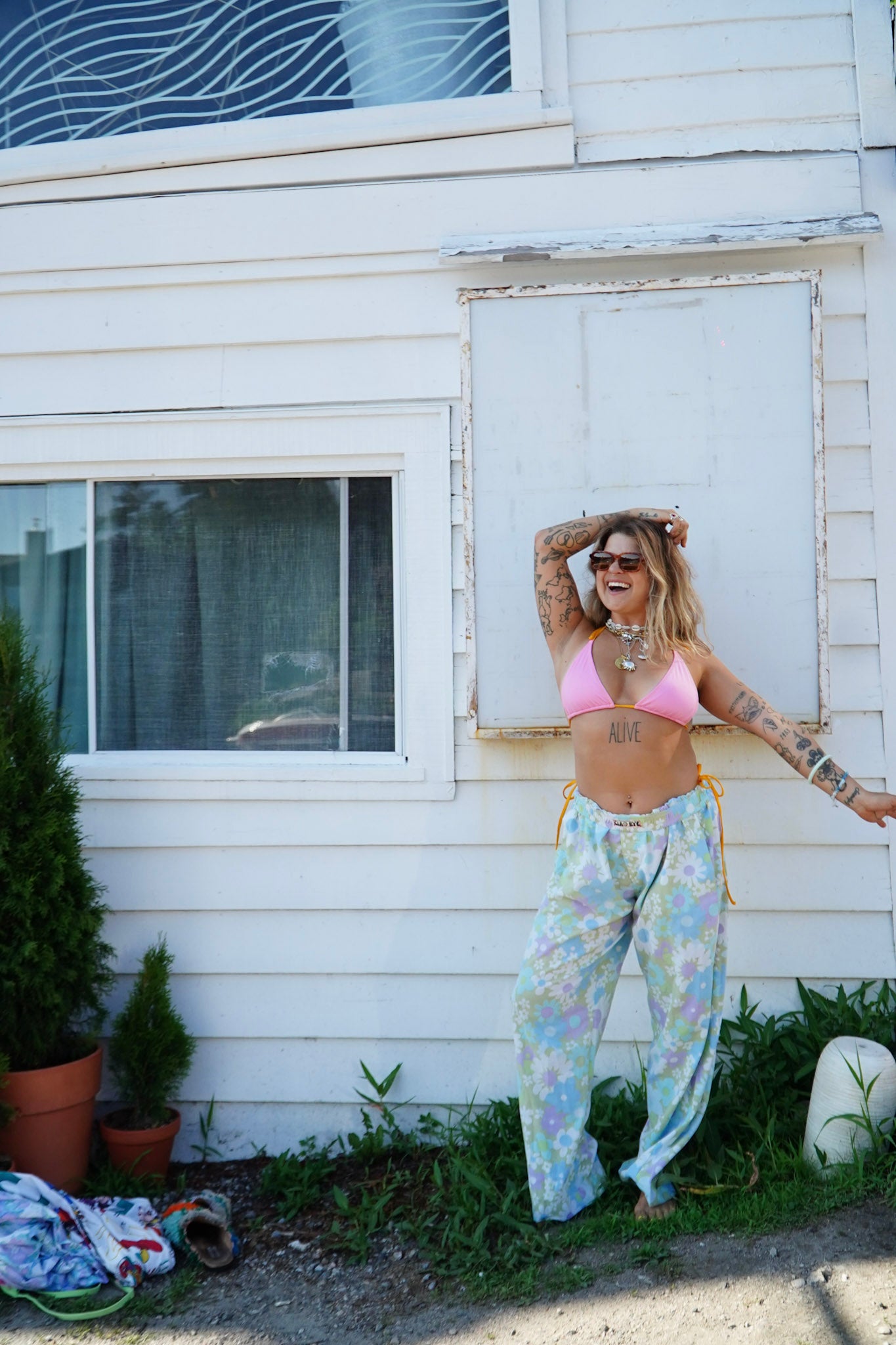 bed sheet pants
