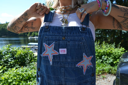 star patch overalls