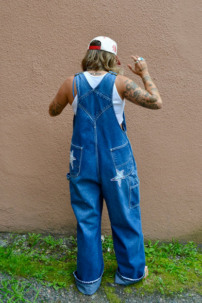 star patch overalls