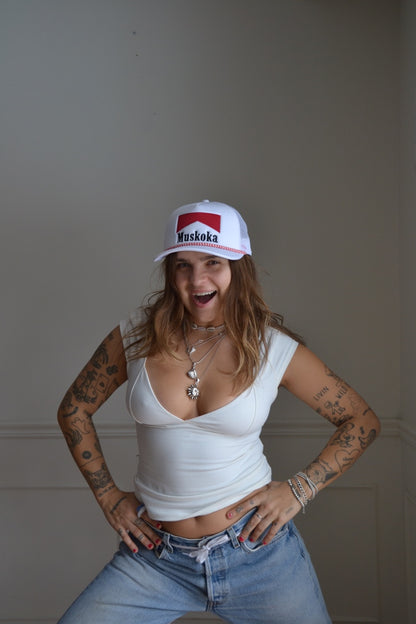 smoking muskoka trucker hat