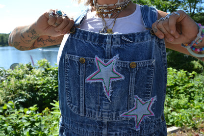 star patch overalls