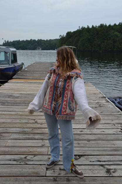 reworked blanket jacket