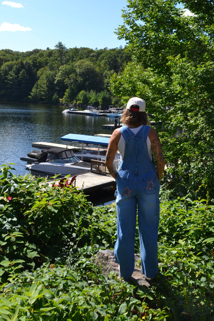 star patch overalls