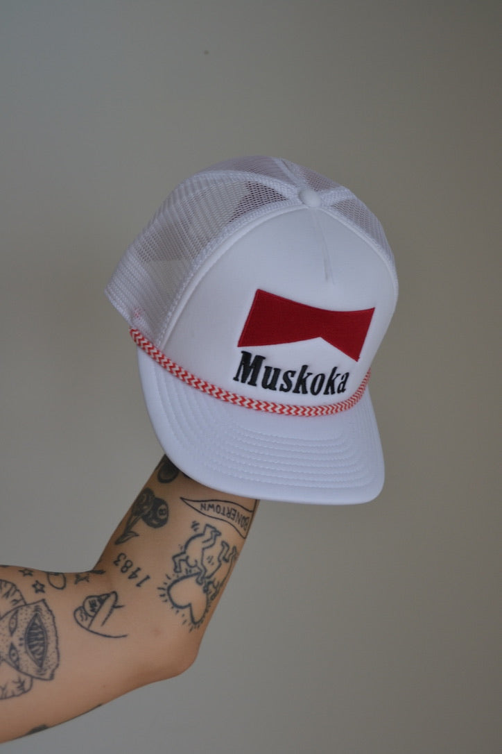 smoking muskoka trucker hat